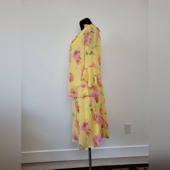 Vintage Just In Thyme Floral Skirt Set Yellow Fairy Cottage Bloomcore 12 Petite - Picture 2 of 9